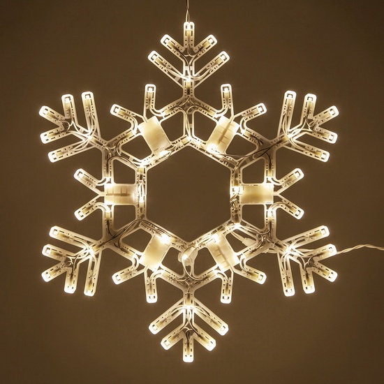 20" LED Folding Snowflake, Warm White Lights