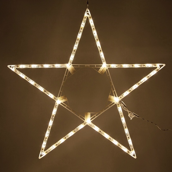 32" LED 5 Point Folding Star, Warm White Lights 