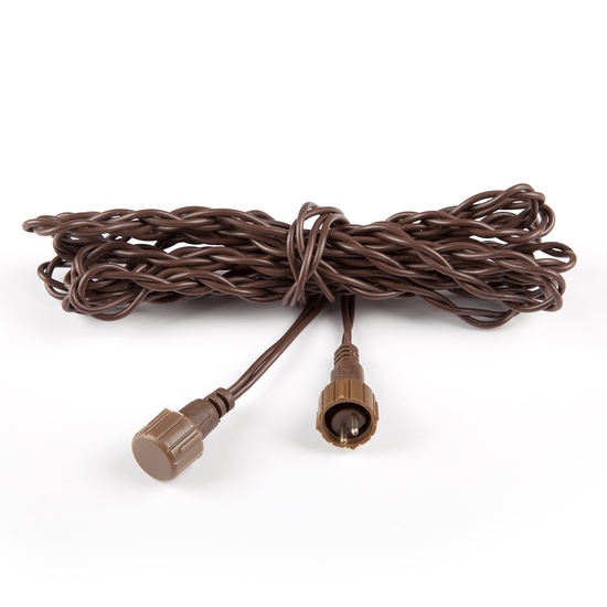12' Low Voltage Spacer Wire for 12V LED Light Strings, Brown