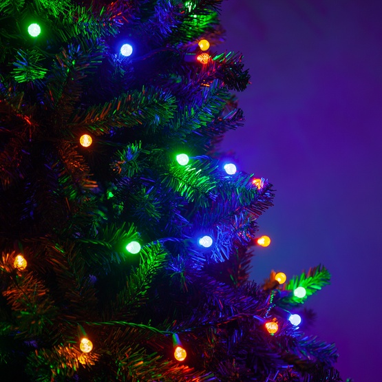 70 G12 Multi Color LED String Lights, 4" Spacing