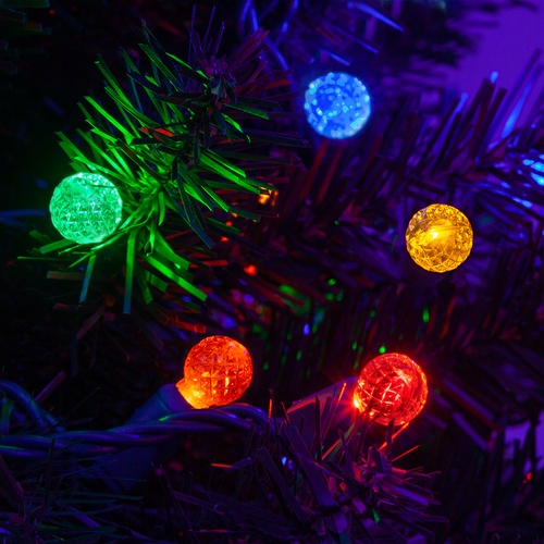 70 G12 Multi Color LED String Lights, 4" Spacing