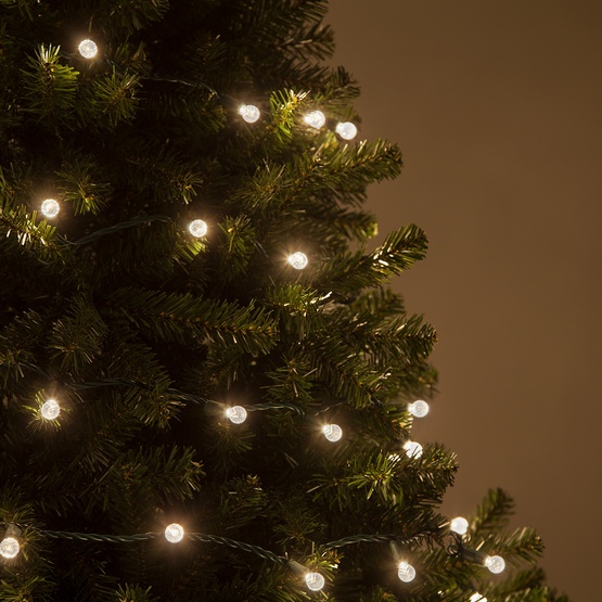 70 G12 Warm White LED String Lights, 4" Spacing