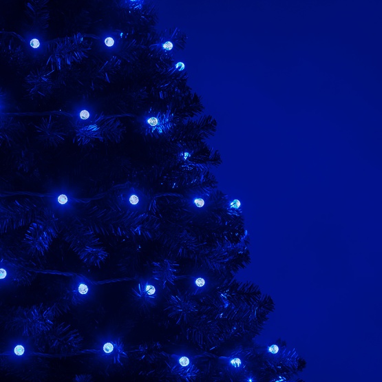 70 G12 Blue LED String Lights, 4" Spacing