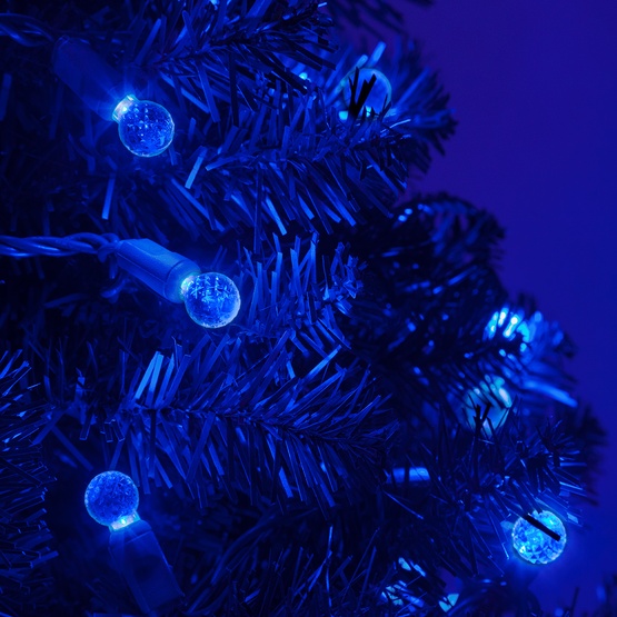 70 G12 Blue LED String Lights, 4" Spacing