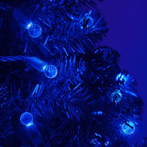 70 G12 Blue LED String Lights, 4" Spacing