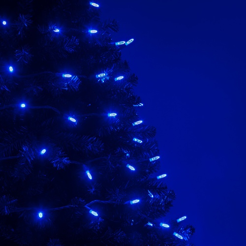 LED Christmas Lights 70 M5 Blue LED Christmas Lights, 4" Spacing