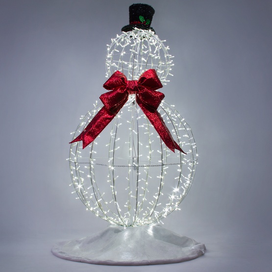 20" Cool White LED, Commercial Mega Sphere Christmas Light Ball, Fold Flat