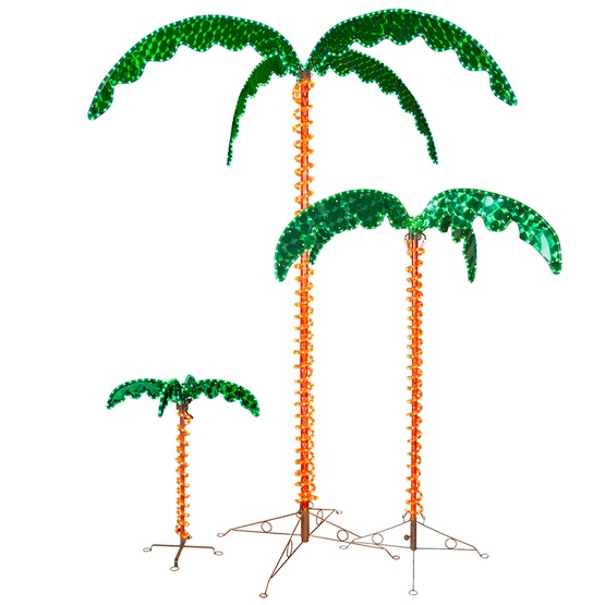 2.5' Deluxe LED Lighted Palm Tree