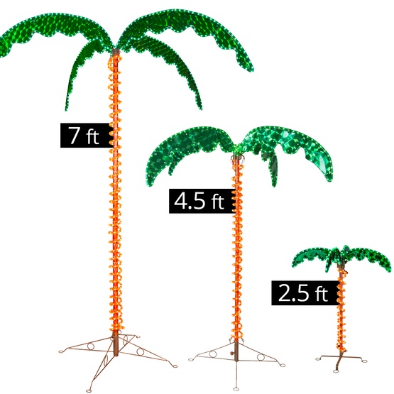 2.5' Deluxe LED Lighted Palm Tree