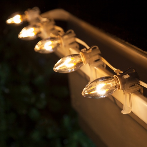 C9 Warm White Shatterproof FlexFilament LED Vintage Christmas Light Bulbs