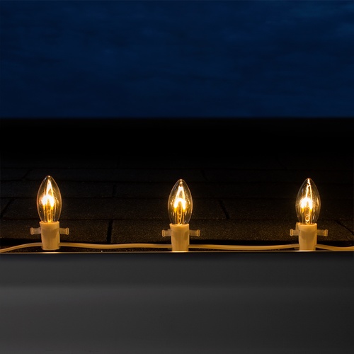 C9 Warm White Shatterproof FlexFilament LED Vintage Christmas Light Bulbs