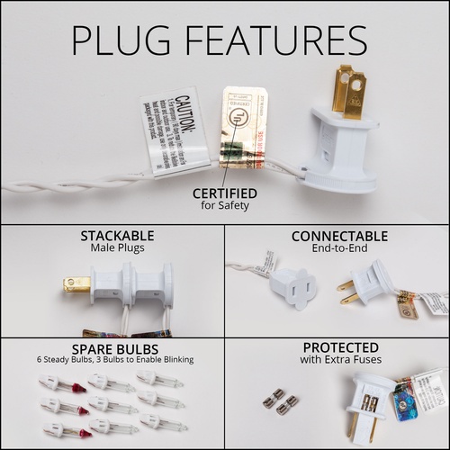 Clear Curtain Lights, 150 Lights on White Wire