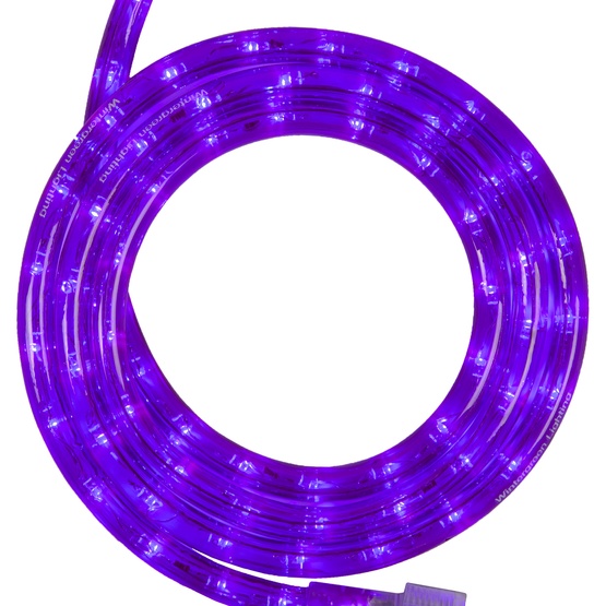 18' Purple LED Rope Light, 2 Wire 1/2", 120 Volt
