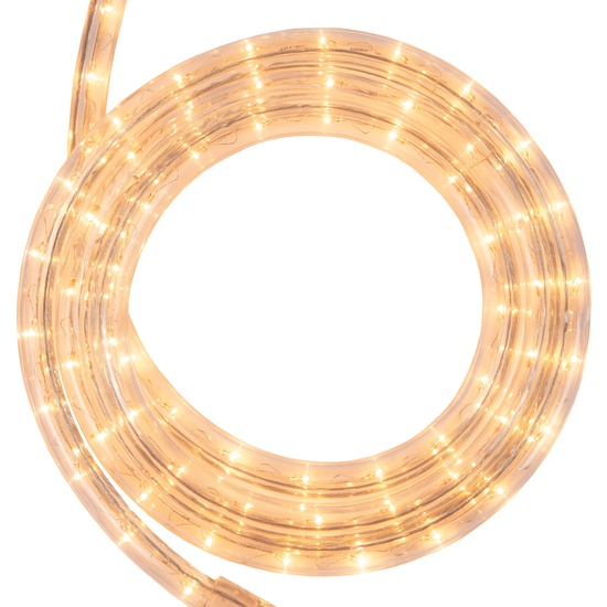 18' Clear Rope Light, 2 Wire 1/2", 120 Volt