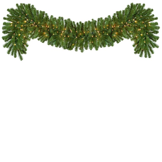 9' x 14" Sequoia Fir Prelit Commercial Christmas Garland, 100 Clear Lights