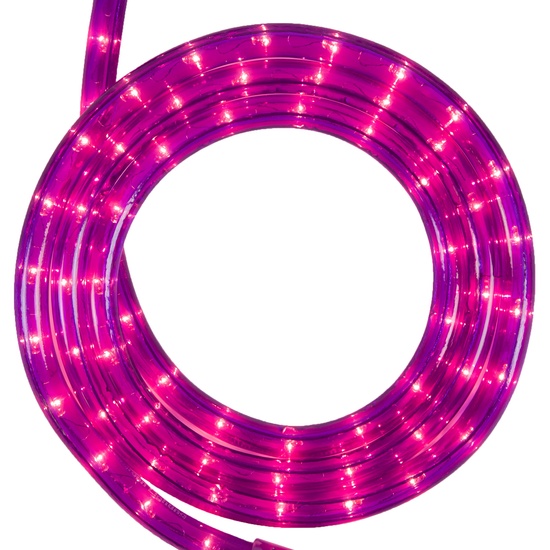 18' Purple Rope Light, 2 Wire 1/2", 120 Volt