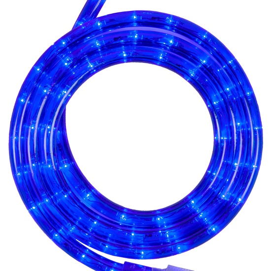 18' Blue LED Rope Light, 2 Wire 1/2", 120 Volt