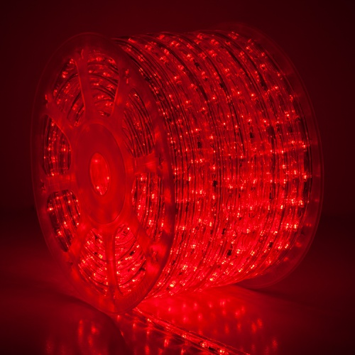 LED Rope Lights 150' Red LED Rope Light Commercial Spool, 120 Volt