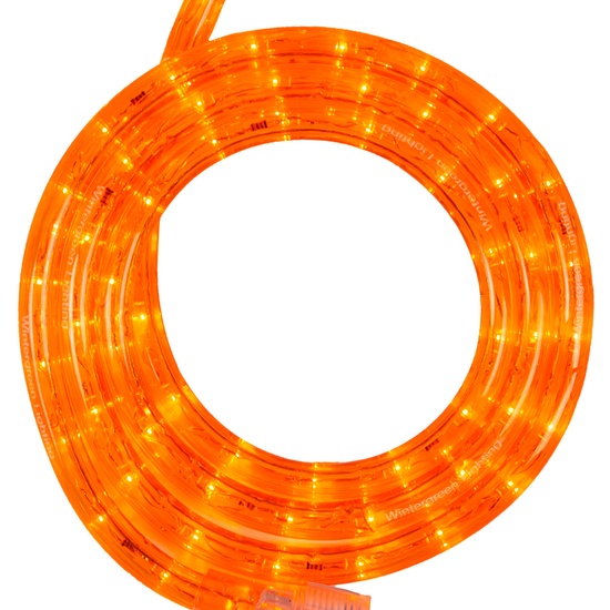 18' Orange LED Rope Light, 2 Wire 1/2, 120 Volt