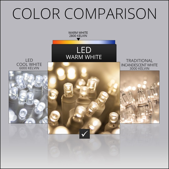 150 Warm White SoftTwinkle LED Curtain Lights