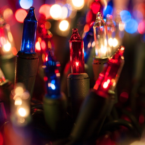 Christmas Lights 50 Red, White and Blue Christmas Tree Mini Lights, 6