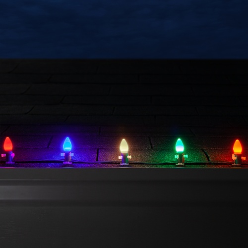 C7 Multicolor Smooth OptiCore LED Christmas Light Bulbs