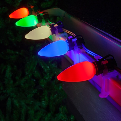 C9 Multicolor Smooth OptiCore LED Christmas Light Bulbs