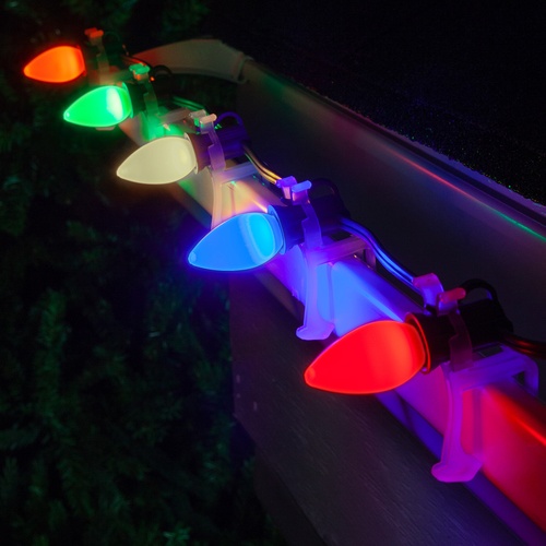 C7 Multicolor Smooth OptiCore LED Christmas Light Bulbs