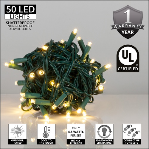 5mm Warm White LED Christmas Lights