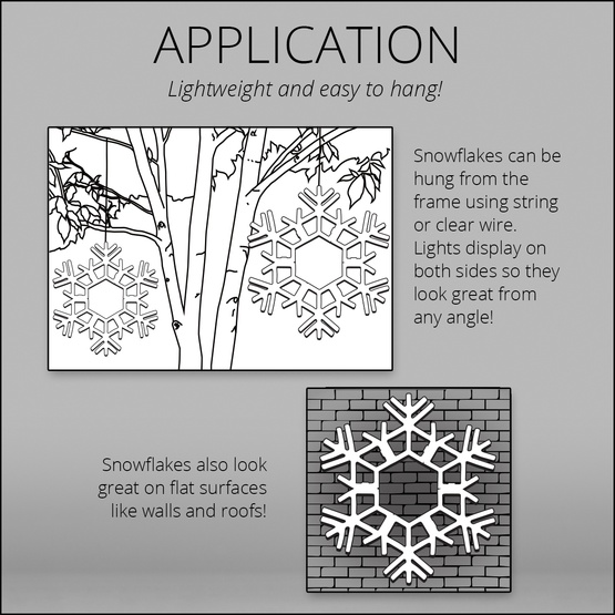 20" LED Folding Snowflake Decoration, 70 Cool White Lights