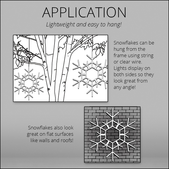 36" LED Folding Snowflake Decoration, 105 Cool White Lights