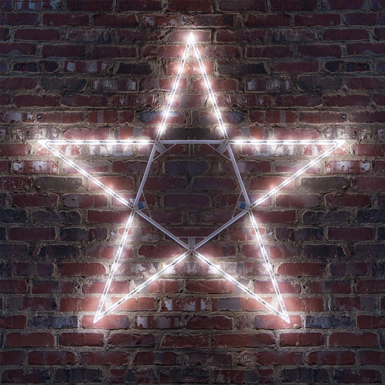 32" LED Folding Star Decoration, 50 Cool White Lights