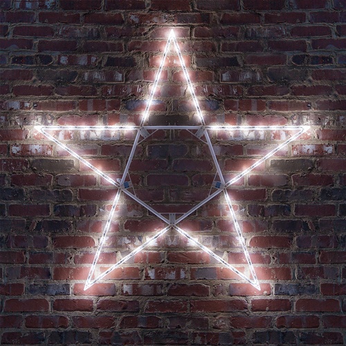 32" LED Folding Star Decoration, 50 Cool White Lights