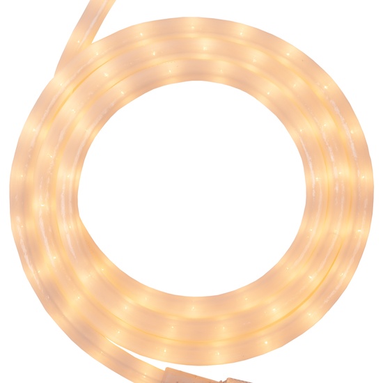 18' Pearl White Rope Light, 2 Wire 1/2", 120 Volt