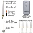 12" LED Christmas Tree Taper Candles with Remote, Set of 10