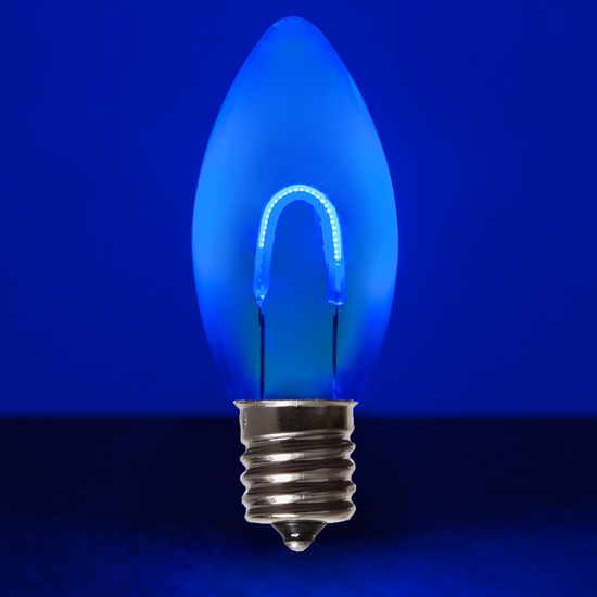 C9 Blue Shatterproof FlexFilament LED Vintage Christmas Light Bulb