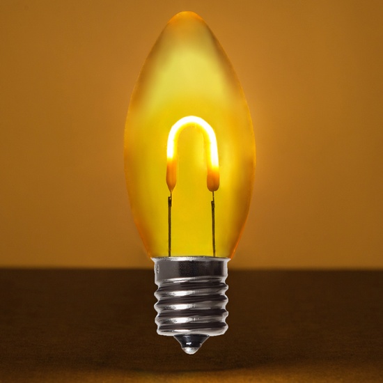 C9 Gold Shatterproof FlexFilament LED Vintage Christmas Light Bulb