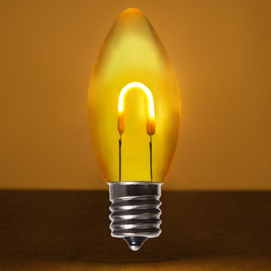 C9 Gold Shatterproof FlexFilament LED Vintage Christmas Light Bulb