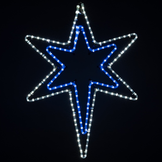 LED Bethlehem Star With A Blue Center