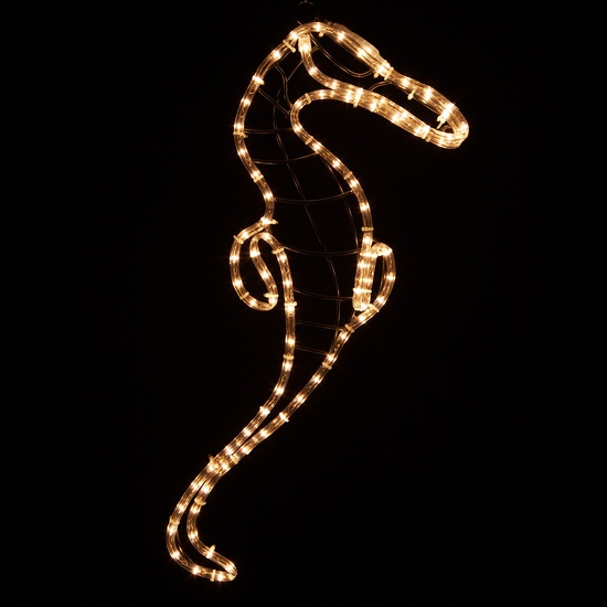 24" Amber Rope Light Seahorse