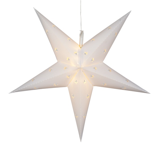 18" LED Aurora Superstar TM Fold-Flat White 5 Point Star Light, Outdoor Rated 