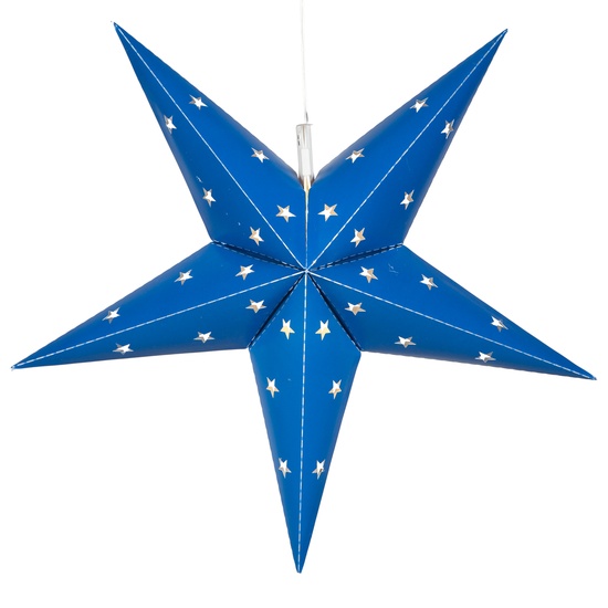 18" LED Aurora Superstar TM Fold-Flat Blue 5 Point Star Light, Outdoor Rated 