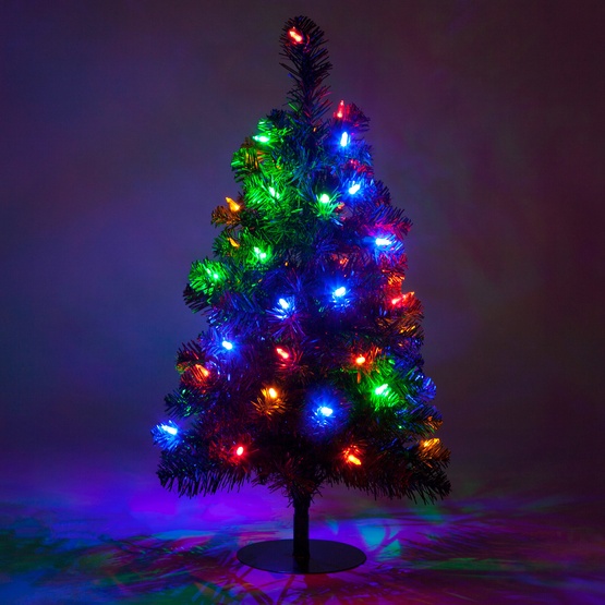 2' Walkway Pre-Lit Winchester Fir Tree, 50 Multicolored LED Lights