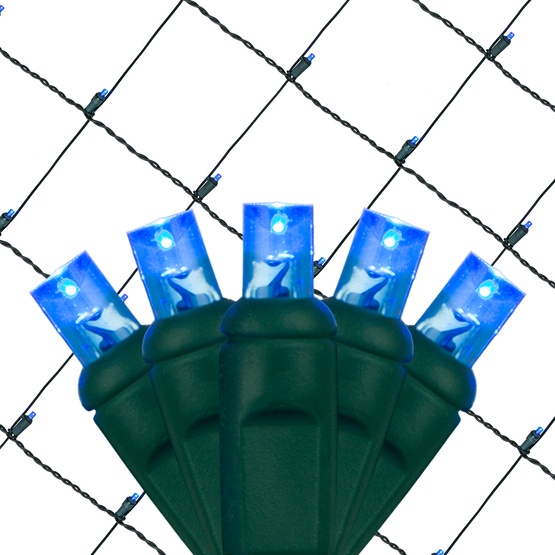 LED Net Lights 5MM 4'x6' Red LED Net Lights, Green Wire