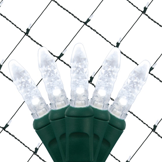 LED Net Lights M5 4'x6' Pure Green LED Net Lights, Green Wire