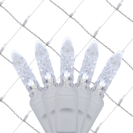 LED Net Lights 4' x 6' LED Net Lights 100 Cool White Lamps White Wire
