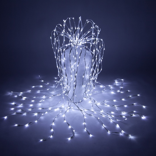 79" White Falling Willow Lighted Branches, Cool White LED Lights, 1 pc
