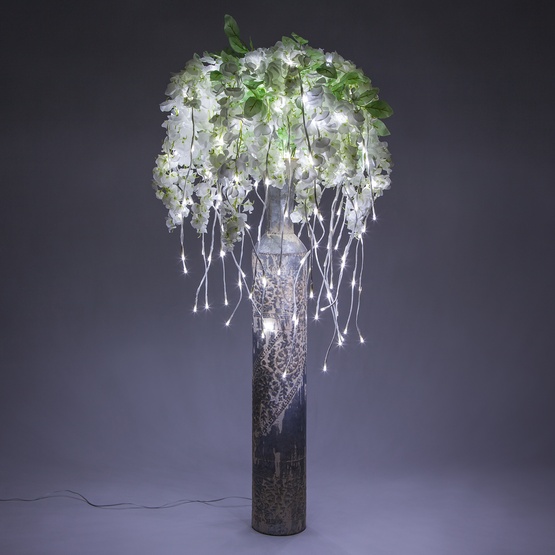 79" White Falling Willow Lighted Branches, Cool White LED Lights, 1 pc