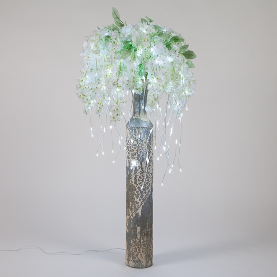 79" White Falling Willow Lighted Branches, Cool White LED Lights, 1 pc
