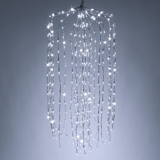 36" Silver Falling Willow Lighted Branches, Cool White LED Twinkle Lights, 1 pc